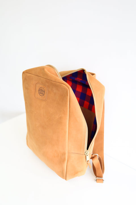 Classic Leather Backpack with Adjustable Straps