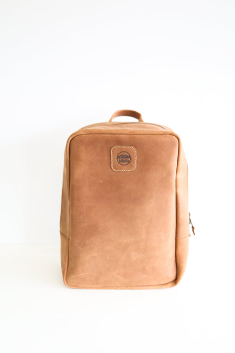 Classic Leather Backpack with Adjustable Straps