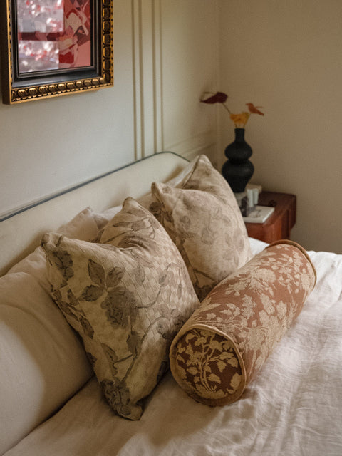 Powered by People Artful Traditionalist Textured Reversible Bolster Pillow - 8 x 24 - 9 x 36 - 9 x 48