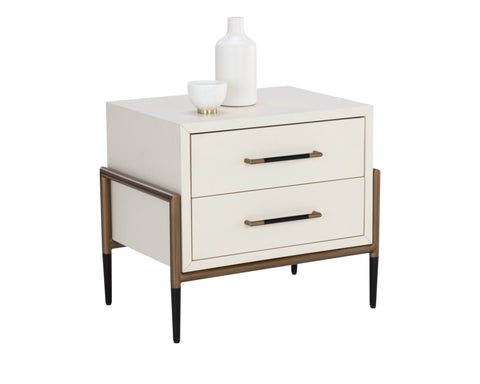 Sunpan Weldrick Timeless Minimalist Modern Nightstand