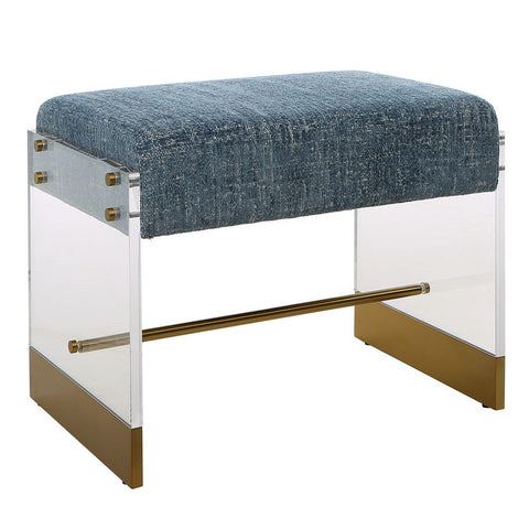 Timeless Minimalist Upholstered Accent Bench with Plinth Base