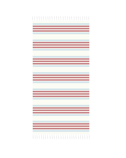 Stripe Handwoven Quick Dry Beach Towel with Fringe