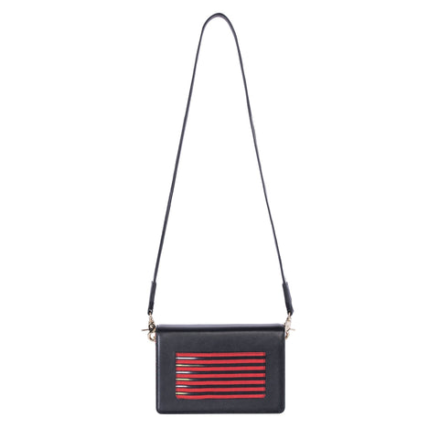 Casual Stripe Graphic Crossbody with Magnetic Flap