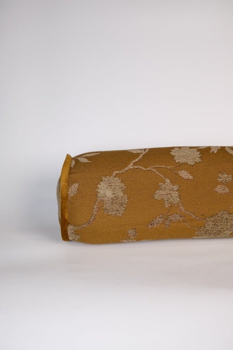 Artful Traditionalist Bolster Pillow with Contrast Trim