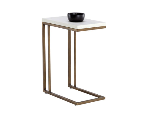 Sawyer Timeless Minimalist C Table in White End Table