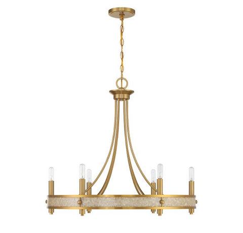 Camden Ambient Candelabra Chandelier with Seashells Ceiling Light