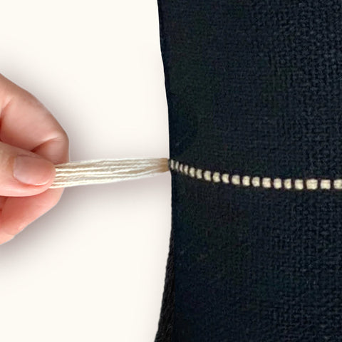 Powered by People Classic Contemporary Lumbar Pillow with Tassels and Zipper - 12 x 20