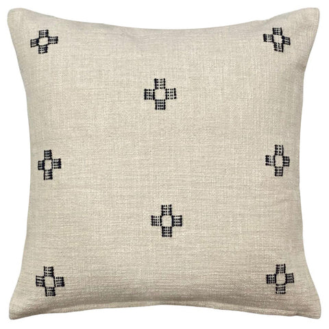 Powered by People Modern Embroidery Square Accent Pillow - 20 x 20