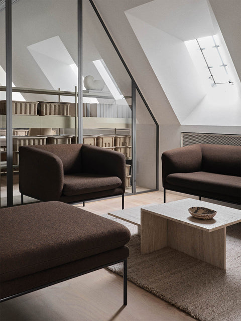 Timeless Minimalist Freeform Travertine Coffee Table