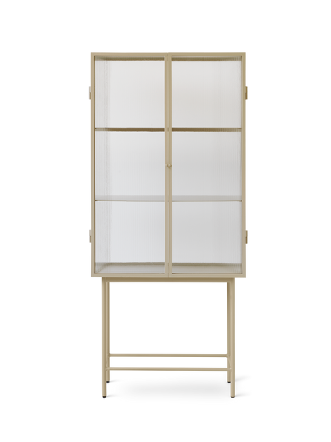Haze Contemporary Vitrine Cabinet with Knob Handle