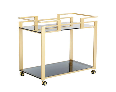 Avondale Art Deco Bar Cart with Durable Finish