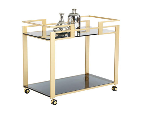 Avondale Art Deco Bar Cart with Durable Finish
