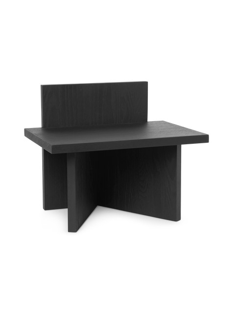 Timeless Minimalist Ash Block Foot Asian Stool