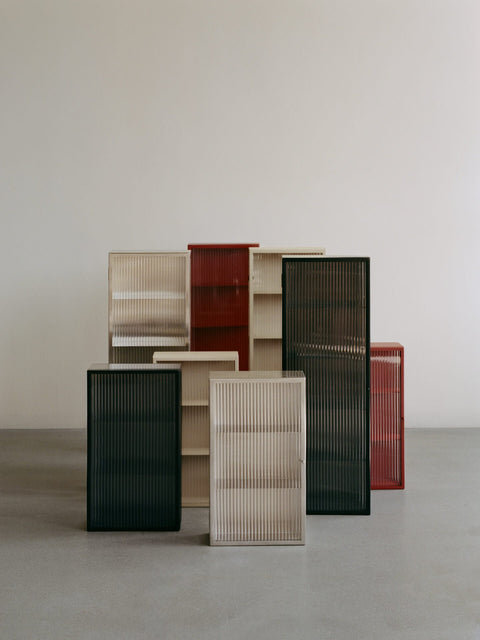 Haze Industrial Wall Cabinet with Geometric Pattern