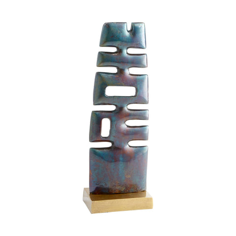 Decorating Essentials Modern Asymmetrical Abstract Metal Sculpture