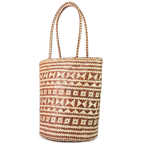 Geometric Open Top Basket Bag from Indonesia