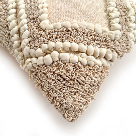 Powered by People Classic Bohemian Handcrafted Braided Boudoir Pillow - 12 x 20