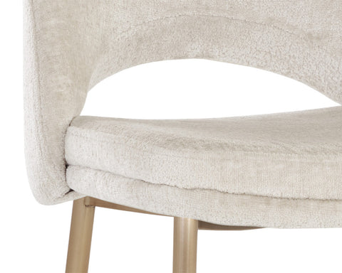 Timeless Minimalist Contemporary Keyhole Upholstered Counter Stool