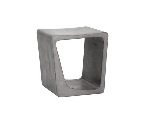 Sunpan Darwin Freeform Drum End Table in Modern Concrete