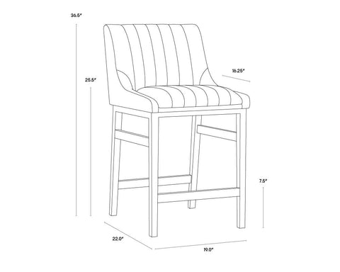 Parsons Industrial Creative Urban Upholstered Counter Stool