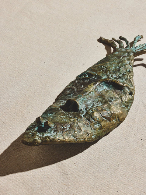 Bronze Face Sculpture