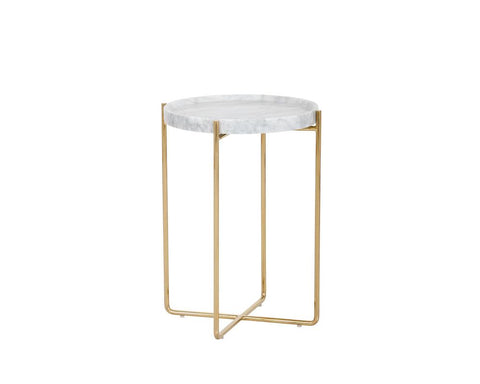 Sunpan Liv Modern Round Center Table Accent Table