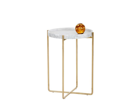 Sunpan Liv Modern Round Center Table Accent Table