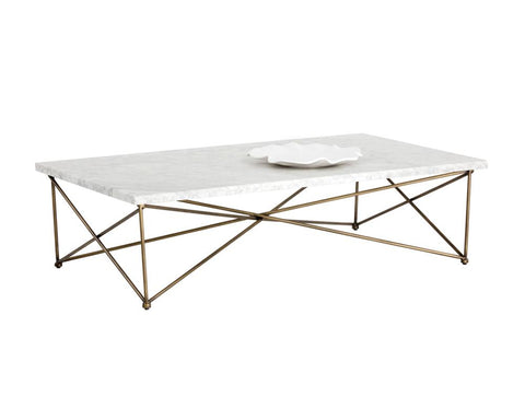 Sunpan Skyy Modern Rectangle Coffee Table