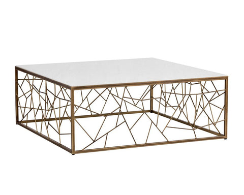 Vero Contemporary Marble Square Coffee Table