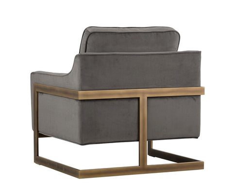Pebble Transitional Upholstered Armchair with Padded Seat