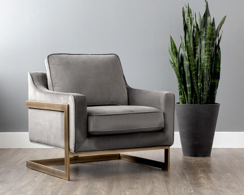 Pebble Transitional Upholstered Armchair with Padded Seat