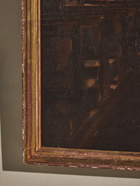 19th C. Playland Oil Painting