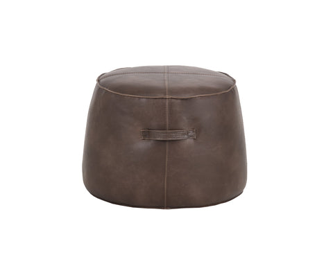 Havana Modern Upholstered Pouf Ottoman with Stitching