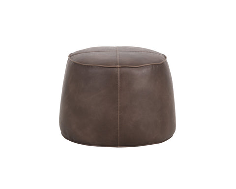 Havana Modern Upholstered Pouf Ottoman with Stitching