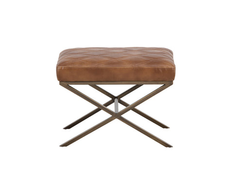 Timeless Minimalist Mid Century Quilted Accent Stool