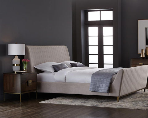 Sunpan Contemporary Rectangle Nightstand with Storage