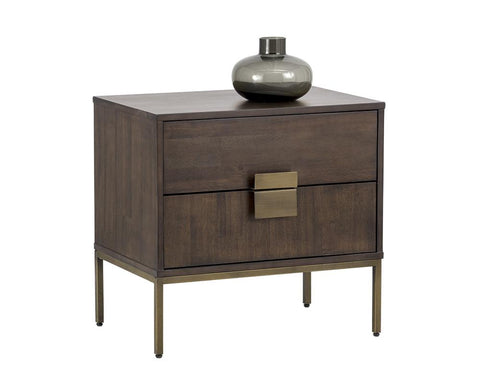 Sunpan Contemporary Rectangle Nightstand with Storage
