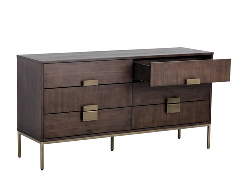 Jade Contemporary Double Dresser with Antique Finish