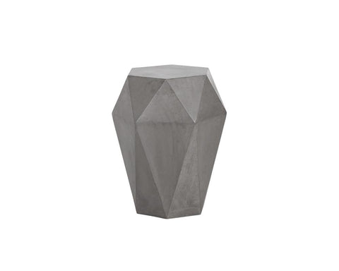 Sunpan Constance Industrial Hexagonal Geometric End Table