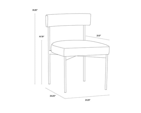 Timeless Minimalist Mid Century Upholstered Dining Side Chair