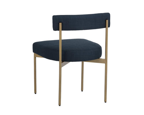 Timeless Minimalist Mid Century Upholstered Slat Dining Side Chair