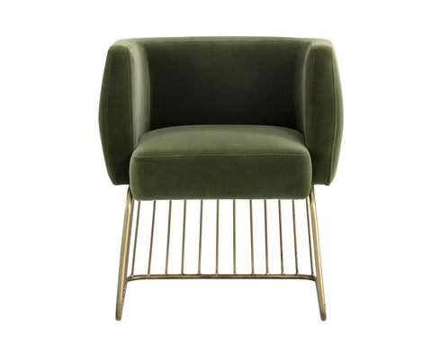 Timeless Minimalist Modern Velvet Barrel Dining Armchair
