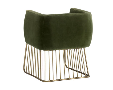 Timeless Minimalist Modern Velvet Barrel Dining Armchair