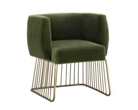 Timeless Minimalist Modern Velvet Barrel Dining Armchair