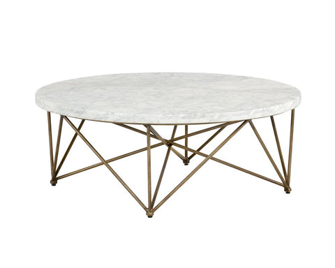 Skyy Commercial Round Marble Coffee Table for Contemporary Spaces