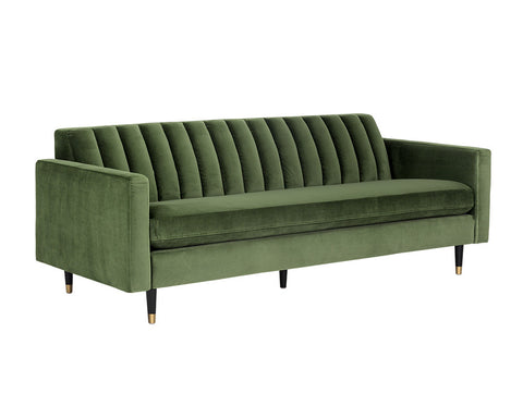Yosi Mid Century Velvet Standard Sofa with Armrests