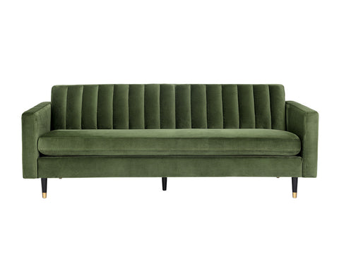 Yosi Mid Century Velvet Standard Sofa with Armrests