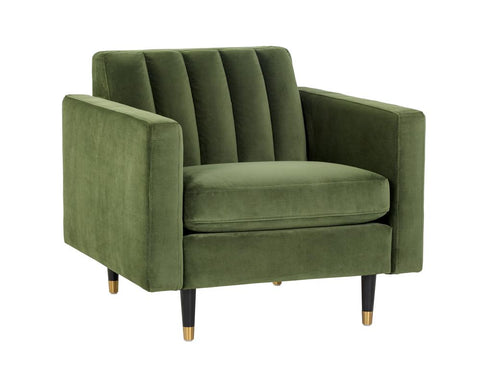 Timeless Minimalist Mid Century Velvet Armchair