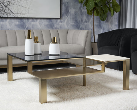 Sunpan Saber Contemporary Mixed Material Coffee Table