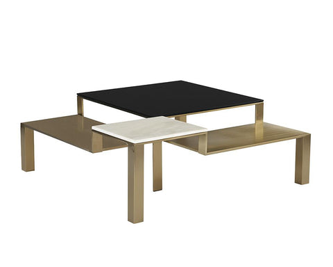 Sunpan Saber Contemporary Mixed Material Coffee Table